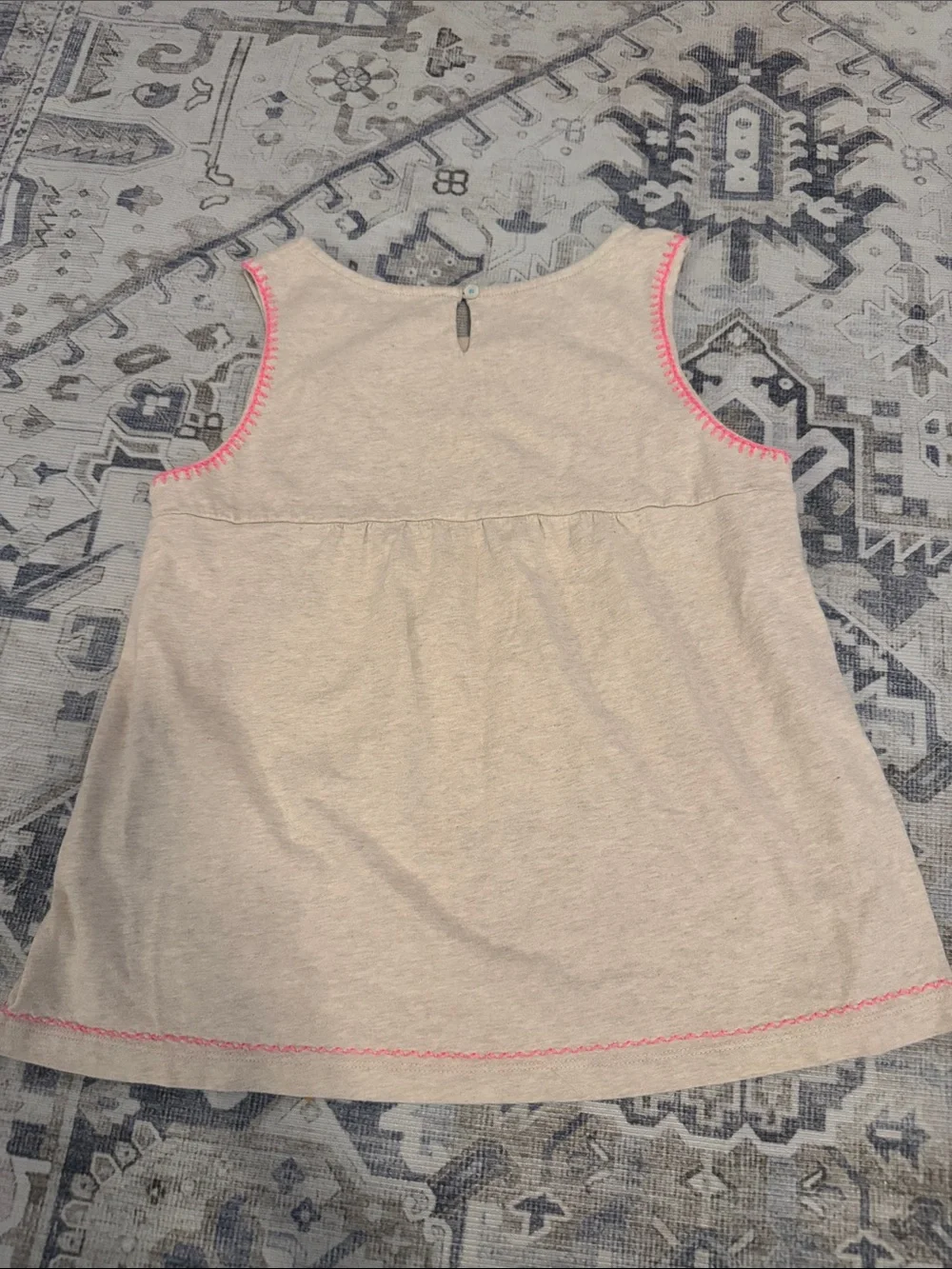 Johnnie B Boden Girls Embroidered Floral Boho Tank Top Size 13-14